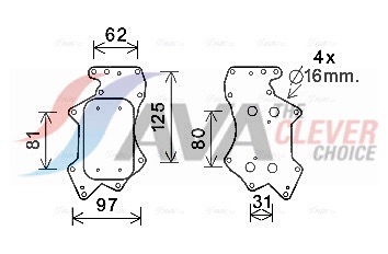Radiatore olio, Olio motore - AI3403 AVA QUALITY COOLING