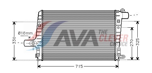 Intercooler, charger - AI4136 AVA QUALITY COOLING