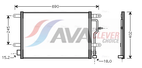 Condenser, air conditioning - AI5199 AVA QUALITY COOLING
