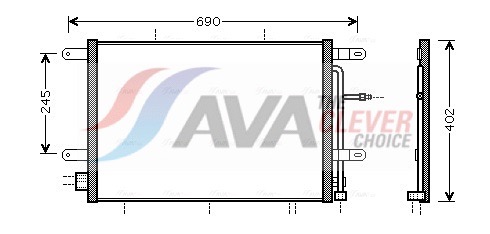 Condenser, air conditioning - AI5239 AVA QUALITY COOLING