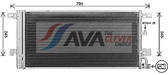 Condenser, air conditioning - AI5439D AVA QUALITY COOLING