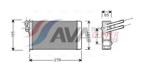 Scambiatore calore, Riscaldamento abitacolo - AI6097 AVA QUALITY COOLING