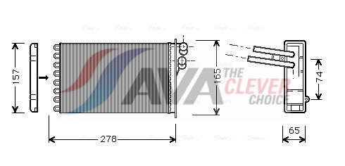 Scambiatore calore, Riscaldamento abitacolo - AI6156 AVA QUALITY COOLING