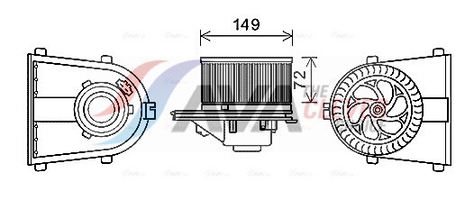 Innenraumgebläse - AI8378 AVA QUALITY COOLING