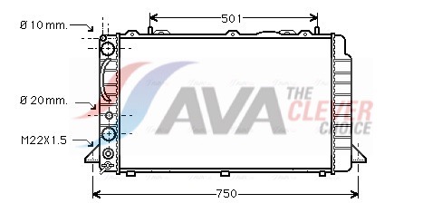 Radiator, engine cooling - AIA2089 AVA QUALITY COOLING