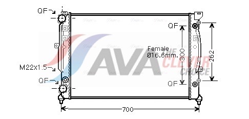 Radiator, engine cooling - AIA2122 AVA QUALITY COOLING