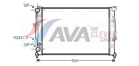 Radiator, engine cooling - AIA2123 AVA QUALITY COOLING
