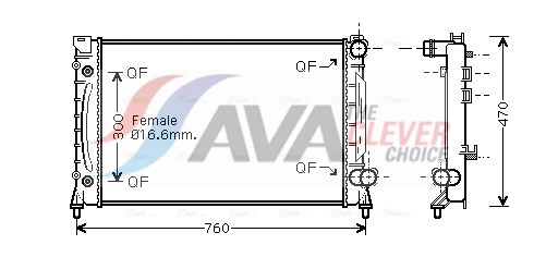 Радиатор, охлаждение двигателя - AIA2158 AVA QUALITY COOLING