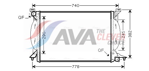 Radiator, engine cooling - AIA2206 AVA QUALITY COOLING