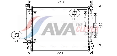 Radiator, engine cooling - AIA2245 AVA QUALITY COOLING