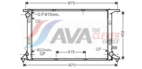 Kühler, Motorkühlung - AIA2290 AVA QUALITY COOLING