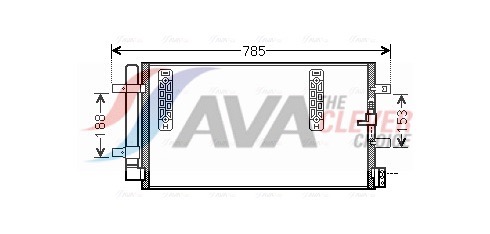Condenser, air conditioning - AIA5297D AVA QUALITY COOLING