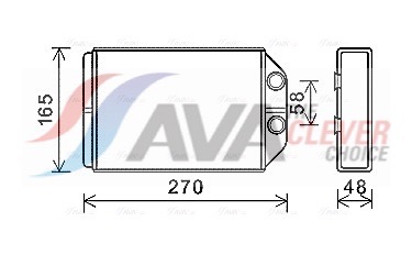 Scambiatore calore, Riscaldamento abitacolo - AIA6393 AVA QUALITY COOLING