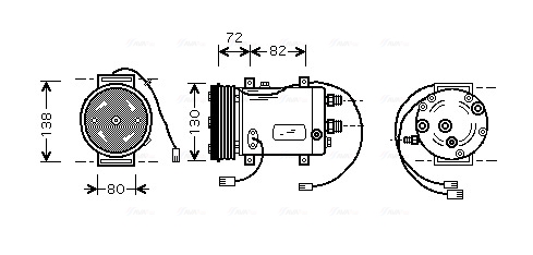 Compressor, air conditioning - AIAK179 AVA QUALITY COOLING