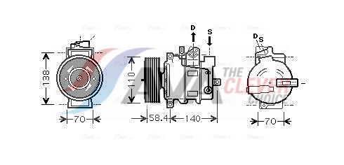 Compressor, air conditioning - AIAK274 AVA QUALITY COOLING