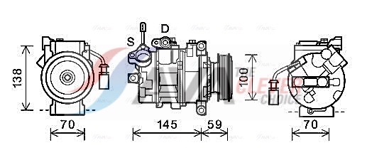 Compressor, air conditioning - AIAK342 AVA QUALITY COOLING