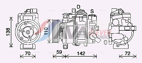 kompresorius, oro kondicionierius - AIAK411 AVA QUALITY COOLING