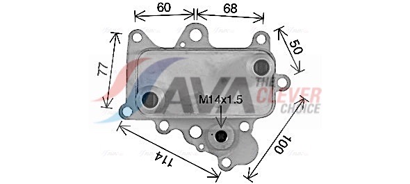 Oil Cooler, engine oil - AL3152 AVA QUALITY COOLING