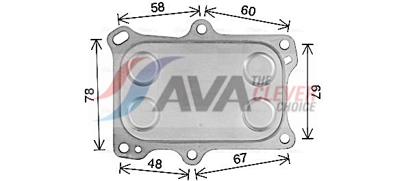 Oil Cooler, engine oil - AL3153 AVA QUALITY COOLING