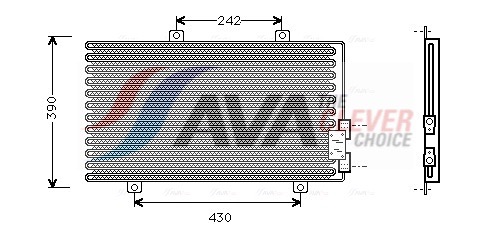 Condenser, air conditioning - AL5063 AVA QUALITY COOLING
