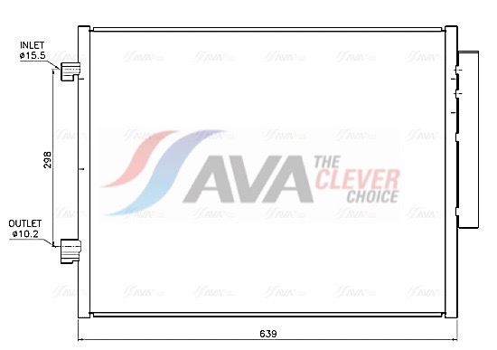 Condenser, air conditioning - AL5159D AVA QUALITY COOLING