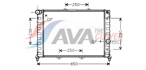 Radiator, engine cooling - ALA2091 AVA QUALITY COOLING