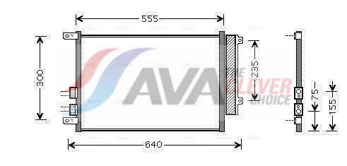 Condenser, air conditioning - ALA5088D AVA QUALITY COOLING