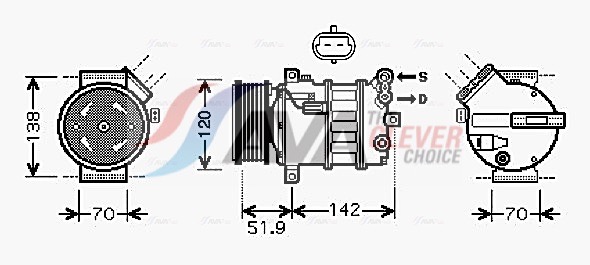 Compressor, air conditioning - ALAK112 AVA QUALITY COOLING