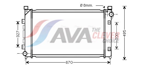 Radiatore, Raffreddamento motore - AU2163 AVA QUALITY COOLING