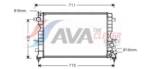 Radiator, engine cooling - AU2165 AVA QUALITY COOLING