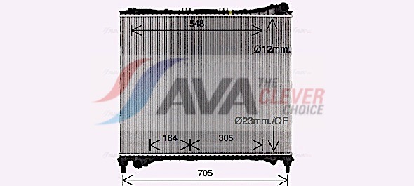 Radiator, engine cooling - AU2337 AVA QUALITY COOLING