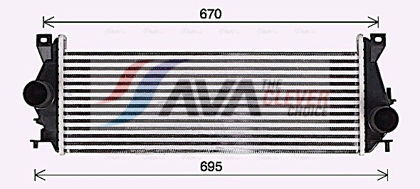 Intercooler, charger - AU4338 AVA QUALITY COOLING