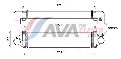 tarpinis suslėgto oro aušintuvas, kompresorius - AUA4219 AVA QUALITY COOLING