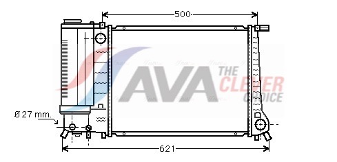 Radiatore, Raffreddamento motore - BW2101 AVA QUALITY COOLING