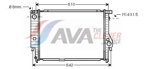 Radiator, engine cooling - BW2144 AVA QUALITY COOLING