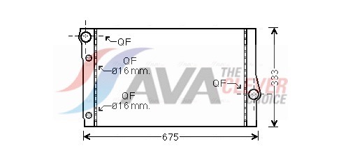 Radiator, engine cooling - BW2410 AVA QUALITY COOLING