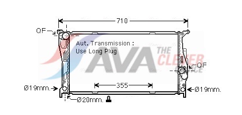 Radiator, engine cooling - BW2542 AVA QUALITY COOLING