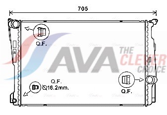 Radiator, engine cooling - BW2546 AVA QUALITY COOLING