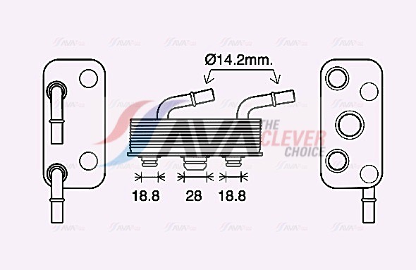 Radiatore olio, Cambio automatico - BW3559 AVA QUALITY COOLING