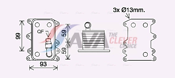 alyvos aušintuvas, automatinė transmisija - BW3560 AVA QUALITY COOLING