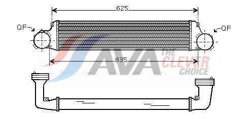 Intercooler - BW4280 AVA QUALITY COOLING