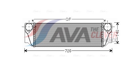 Intercooler, charger - BW4413 AVA QUALITY COOLING