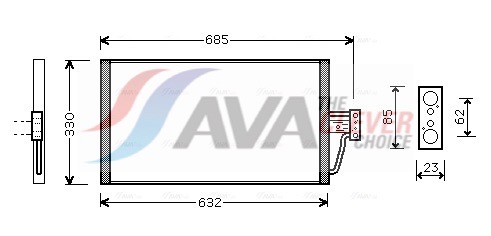 Condenser, air conditioning - BW5254 AVA QUALITY COOLING