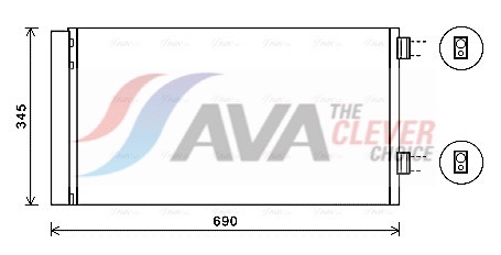 Condenser, air conditioning - BW5414D AVA QUALITY COOLING