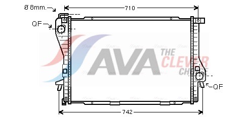Radiator, engine cooling - BWA2233 AVA QUALITY COOLING