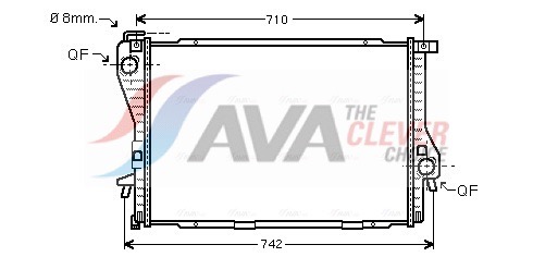 Radiator, engine cooling - BWA2235 AVA QUALITY COOLING
