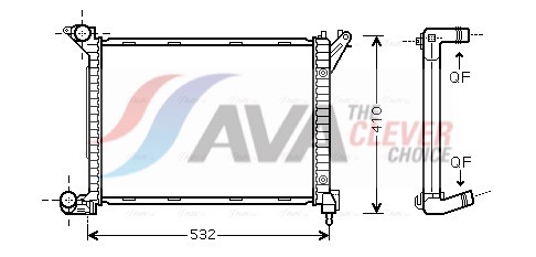 Radiator, engine cooling - BWA2263 AVA QUALITY COOLING