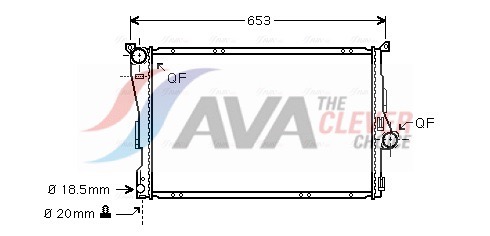 Radiator, engine cooling - BWA2278 AVA QUALITY COOLING
