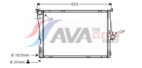 Radiator, engine cooling - BWA2291 AVA QUALITY COOLING
