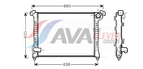 Kühler, Motorkühlung - BWA2314 AVA QUALITY COOLING